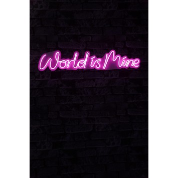 Iluminación LED decorativa de plástico World is Mine rosa 16x78x2 cm