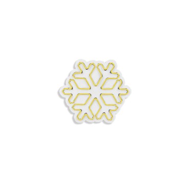 Iluminación LED decorativa de plástico Snowflake amarillo 30x26x2 cm