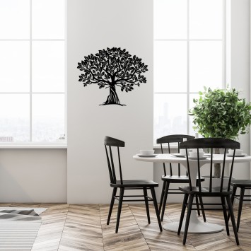 Decoración pared de metal Monumental Tree 5 negro 70x58 cm