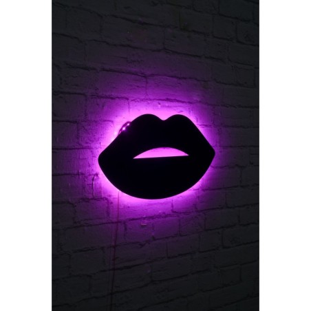 Iluminación LED decorativa Lips 2 rosa 40x23 cm