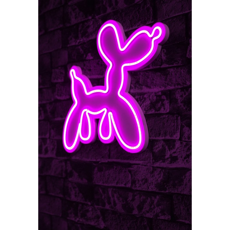 Iluminación LED decorativa de plástico Balloon Dog rosa