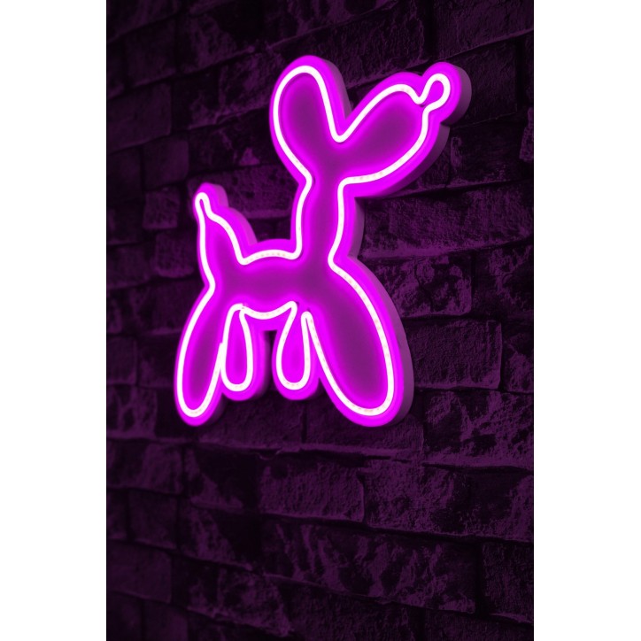 Iluminación LED decorativa de plástico Balloon Dog rosa