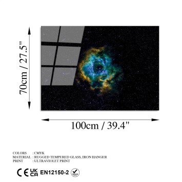 Pintura vidrio templado UV-088 70 x 100 multicolor 70x100 cm