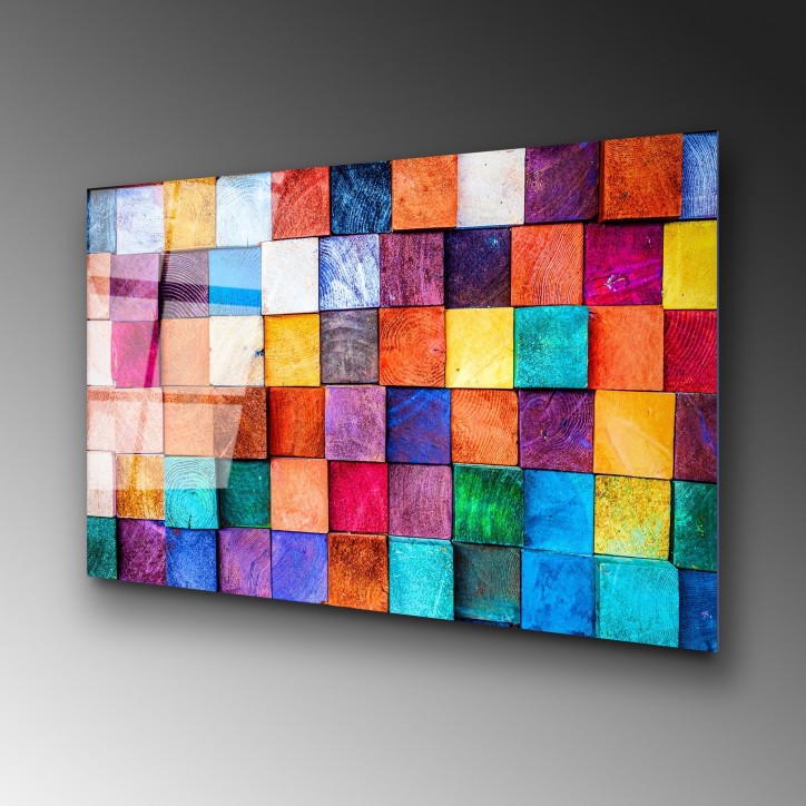 Pintura vidrio templado UV-226 multicolor 70x100 cm