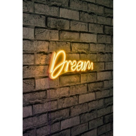 Iluminación LED decorativa de plástico Dream amarillo 38x17x2 cm