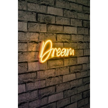 Iluminación LED decorativa de plástico Dream amarillo 38x17x2 cm