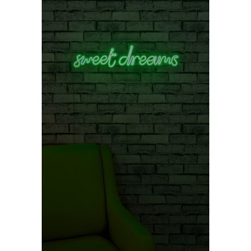 Iluminación LED decorativa de plástico Sweet Dreams verde 48x16x2 cm