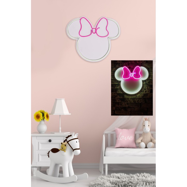 Iluminación LED decorativa de plástico Sweet Mouse rosa blanco