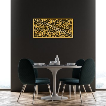 Decoración pared de metal Decorative Panel 6 oro 100x48 cm