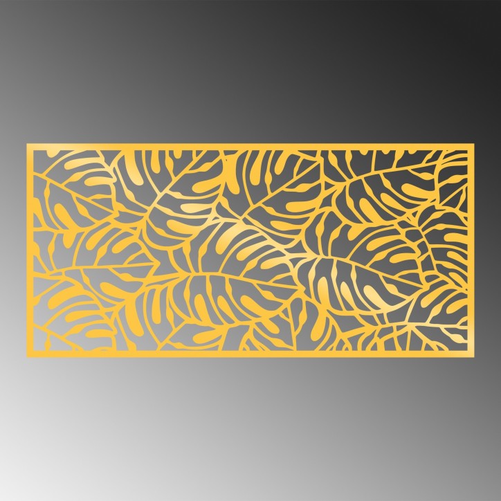 Decoración pared de metal Decorative Panel 6 oro 100x48 cm