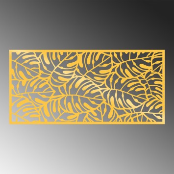 Decoración pared de metal Decorative Panel 6 oro 100x48 cm