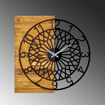 Reloj de pared madera Modelo 6 nogal negro 57x3x58 cm