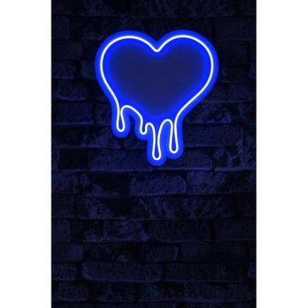 Iluminación LED decorativa de plástico Melting Heart azul