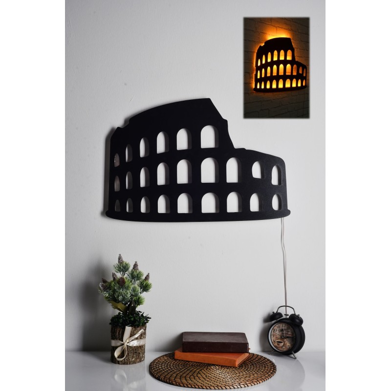 Iluminación LED decorativa Colosseum amarillo 60x40 cm