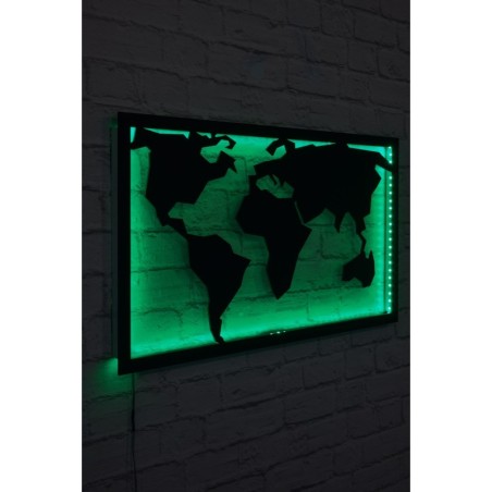 Iluminación LED decorativa World Map 2 verde 71x40 cm