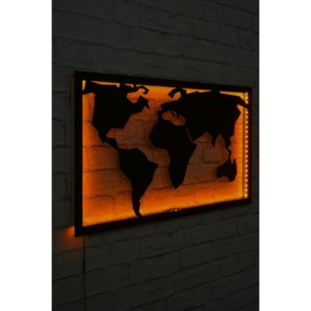 Iluminación LED decorativa World Map 2 amarillo 71x40 cm