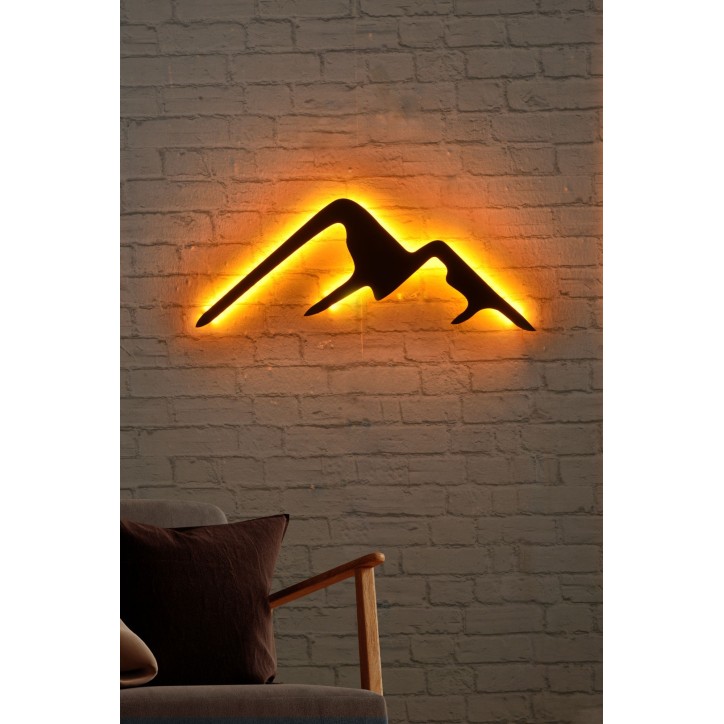 Iluminación LED decorativa Mountain amarillo 70x25 cm