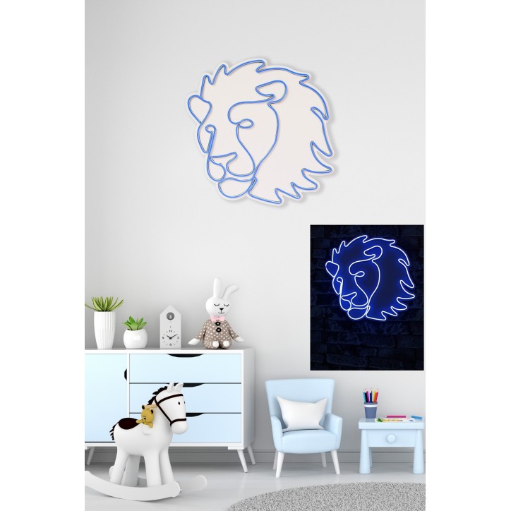 Iluminación LED decorativa de plástico Lion azul