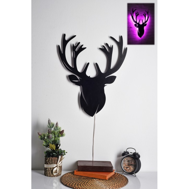 Iluminación LED decorativa Deer 2 rosa 25x30 cm