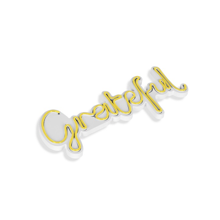 Iluminación LED decorativa de plástico Grateful amarillo 44x18x2 cm