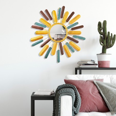 Espejo decorativo Mirror Sun 2 multicolor 75x75x4 cm