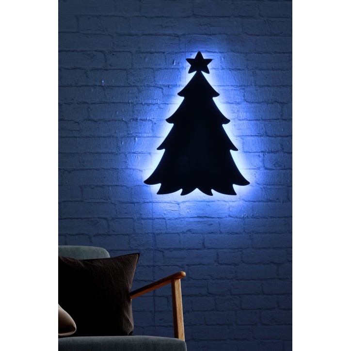 Iluminación LED decorativa Christmas Pine 2 azul 20x27 cm