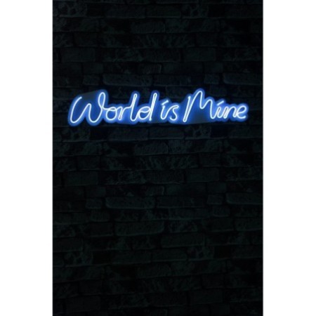 Iluminación LED decorativa de plástico World is Mine azul 16x78x2 cm