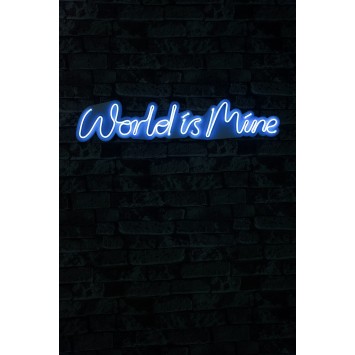 Iluminación LED decorativa de plástico World is Mine azul 16x78x2 cm