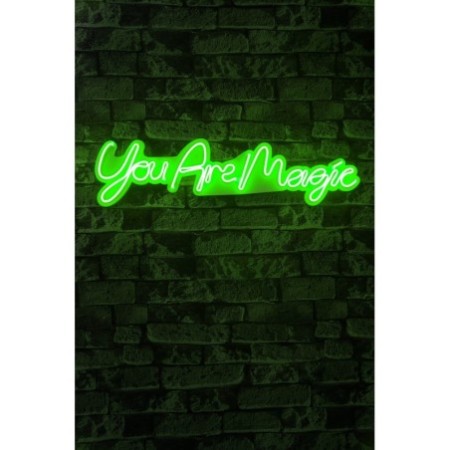 Iluminación LED decorativa de plástico You are Magic verde 18x69x2 cm