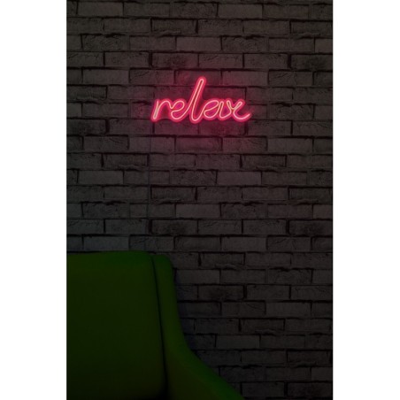 Iluminación LED decorativa de plástico Relax rosa 38x15x2 cm