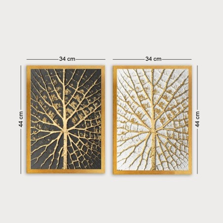 Cuadro decorativo enmarcado SET_129 multicolor 34x44 cm (2 piezas)