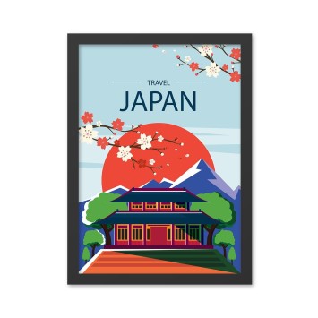 Pintura decorativa enmarcada MDF Japan (40 x 55) multicolor 40x55 cm