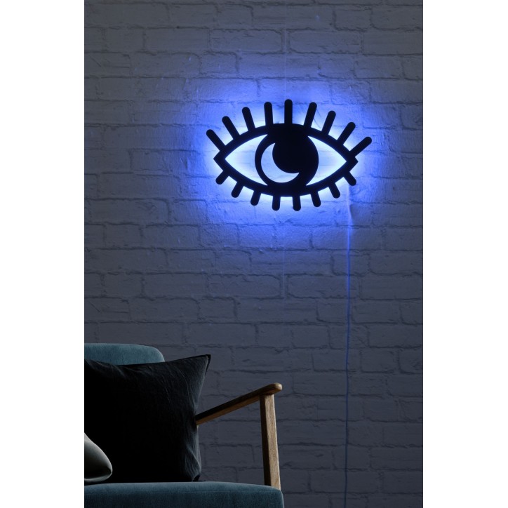 Iluminación LED decorativa Evil Eye azul 45x30 cm