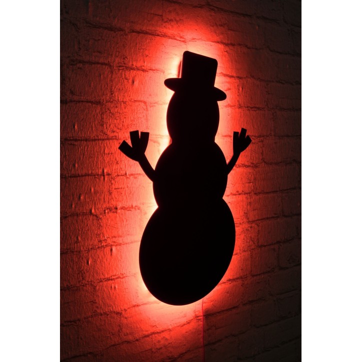 Iluminación LED decorativa Snowman 2 rojo 25x35 cm