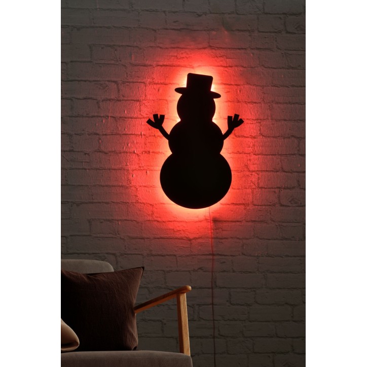 Iluminación LED decorativa Snowman 2 rojo 25x35 cm