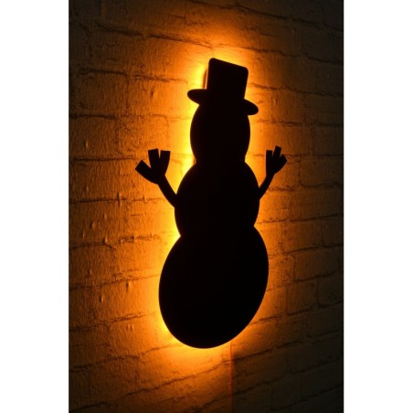 Iluminación LED decorativa Snowman 2 amarillo 25x35 cm