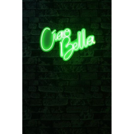 Iluminación LED decorativa de plástico Ciao Bella verde 32x45x2 cm