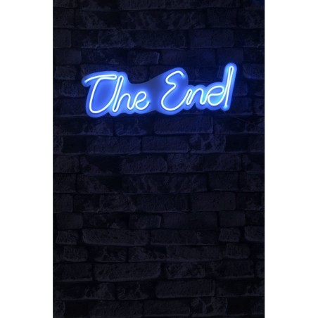 Iluminación LED decorativa de plástico The End azul 16x50x2 cm