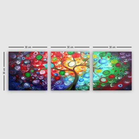 Pintura decorativa lienzo PMDR0221 multicolor 90x30 cm