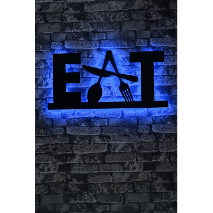 Iluminación LED decorativa Eat azul 34x72 cm