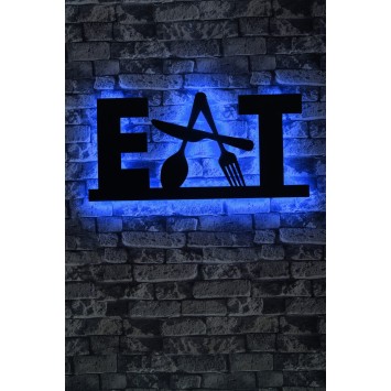 Iluminación LED decorativa Eat azul 34x72 cm