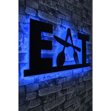 Iluminación LED decorativa Eat azul 34x72 cm