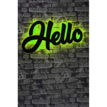 Iluminación LED decorativa Hello verde 40x69 cm