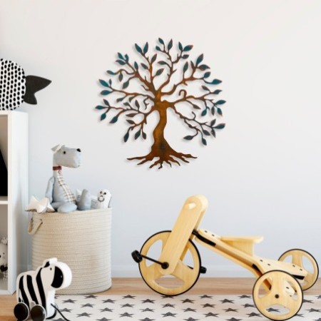 Decoración pared de metal Tree-2 multicolor 60x60 cm