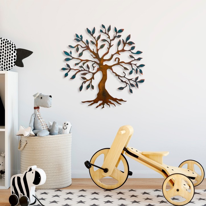 Decoración pared de metal Tree-2 multicolor 60x60 cm