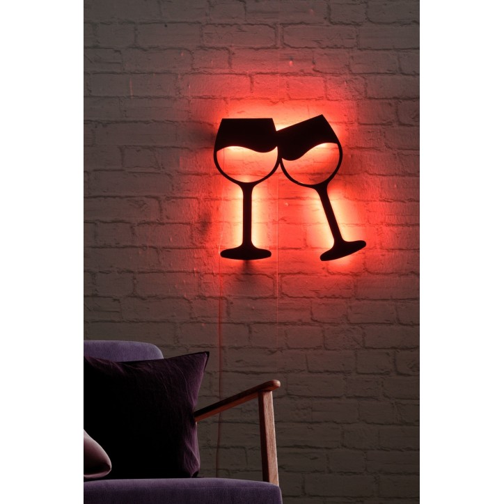 Iluminación LED decorativa Wine Glasses rojo 37x40 cm