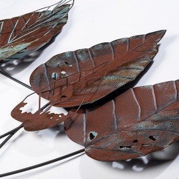 Decoración pared de metal Casting Leaf 3 multicolor 112x67 cm