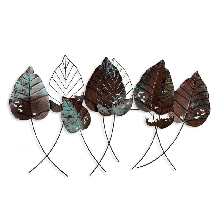 Decoración pared de metal Casting Leaf 3 multicolor 112x67 cm