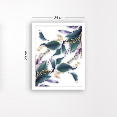 Pintura decorativa enmarcada MDF BC14815624824 multicolor 24x29 cm