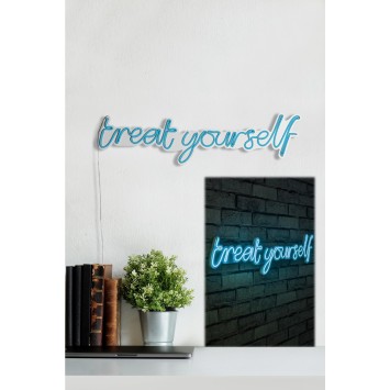 Iluminación LED decorativa de plástico Treat Yourself azul 71x20x2 cm